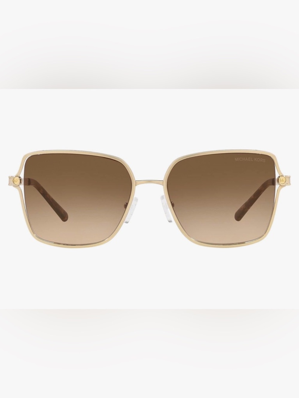 Michael Kors Cancun Satin Gold Frame Brown Lens Women's Sunglasses NWOT